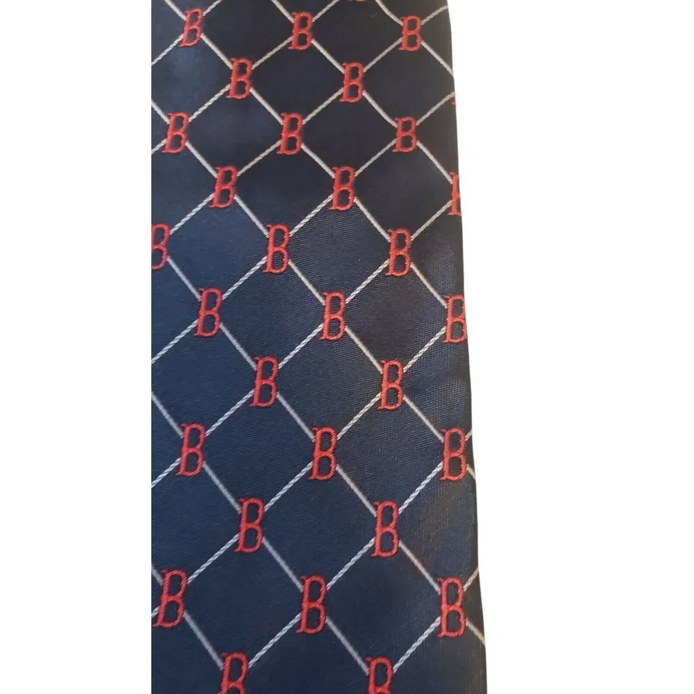 MLB Boston Red Sox Neck Tie Mens Official Blue Red White 'B' Logo Baseball Sport